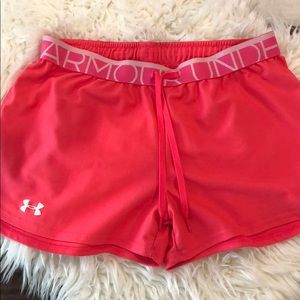 Neon Pink Under Armor Shorta